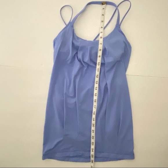 (R) Lululemon Flow and Go Tank Built in Bra Lullaby Blue Size 6 - Picture 12 of 15